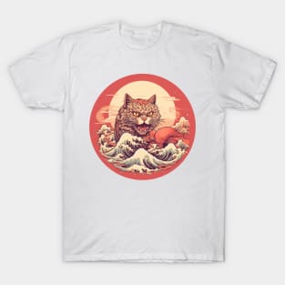 Angry Ramen Cat Japanese Design T-Shirt
